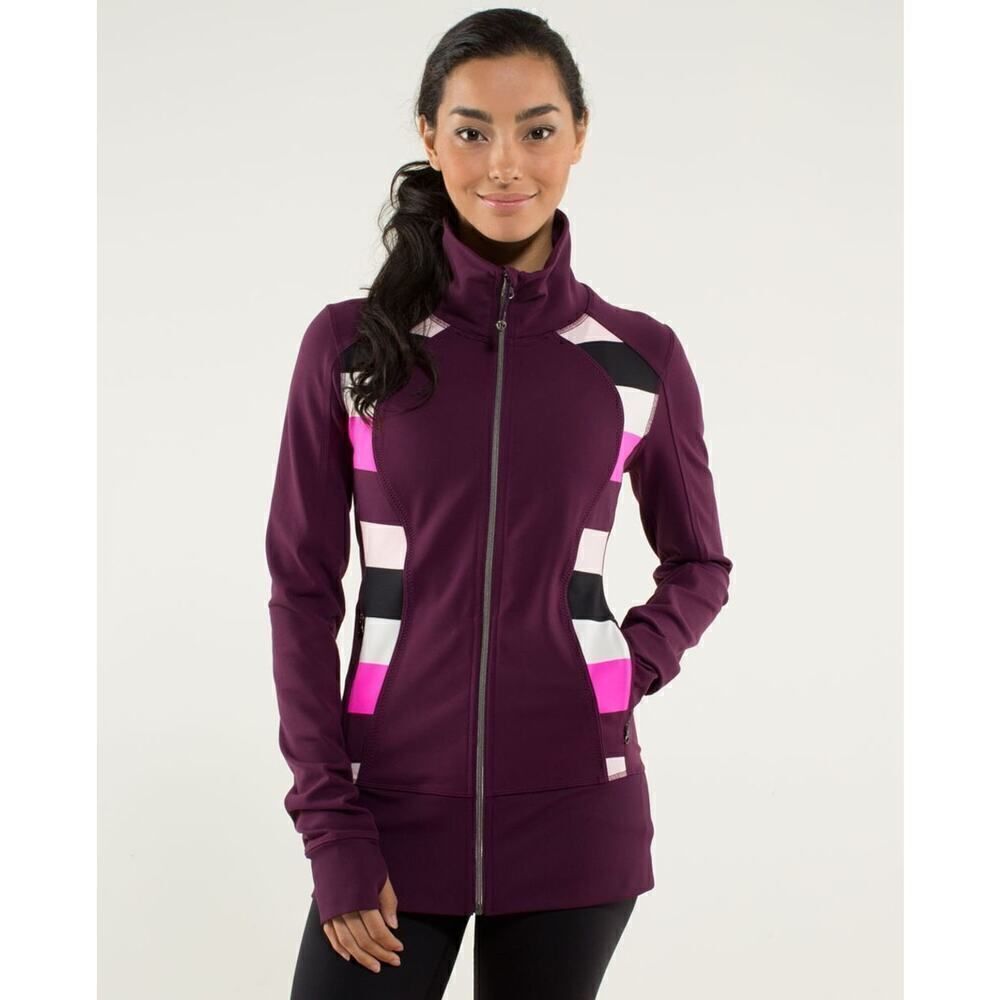 Lululemon Nice Asana Jacket in Plum Color - Size: 6